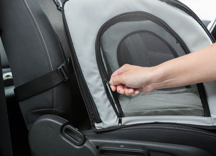 Bequemer Auto-Sitz für Haustiere in Grau-Schwarz