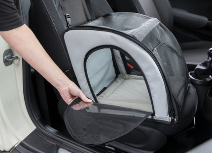Bequemer Auto-Sitz für Haustiere in Grau-Schwarz