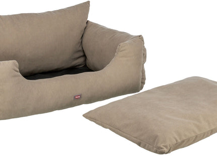 Trixie Autositz doppelt taupe – Hundesitz für zwei Hunde