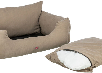 Trixie Autositz doppelt taupe – Hundesitz für zwei Hunde