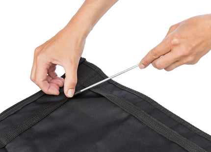 Schwarze/beige Auto-Schondecke mit Seitenwänden von Trixie