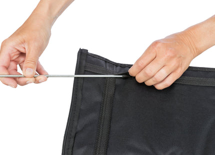 Schwarze/beige Auto-Schondecke mit Seitenwänden von Trixie