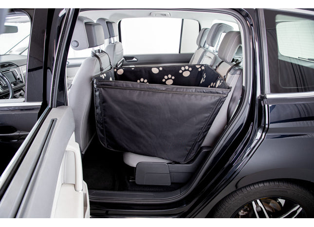 Schwarze/beige Auto-Schondecke mit Seitenwänden von Trixie