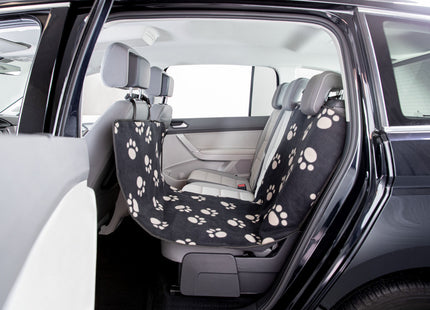 Schwarze und beige Trixie Auto Schondecke für Haustiere