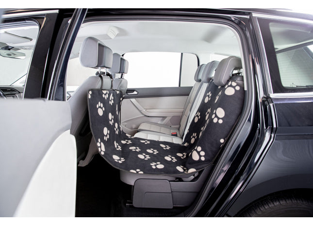 Schwarze und beige Trixie Auto Schondecke für Haustiere