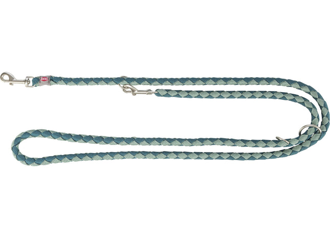 Trixie Cavo V-Leine - verstellbare Hundeleine petrol salbei