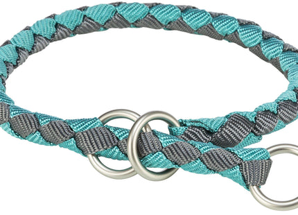 Trixie Cavo Zug-Stopp Halsband aqua/grafit S-M
