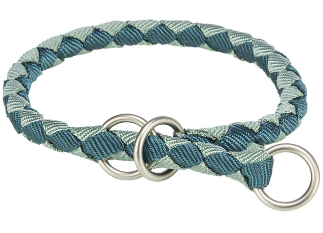 Trixie Cavo Zug-Stopp-Halsband – petrol/salbei, Grösse M-L