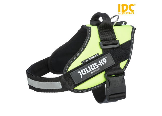 Gelbes Julius-K9 IDC Geschirr für Hunde in Neonfarbe