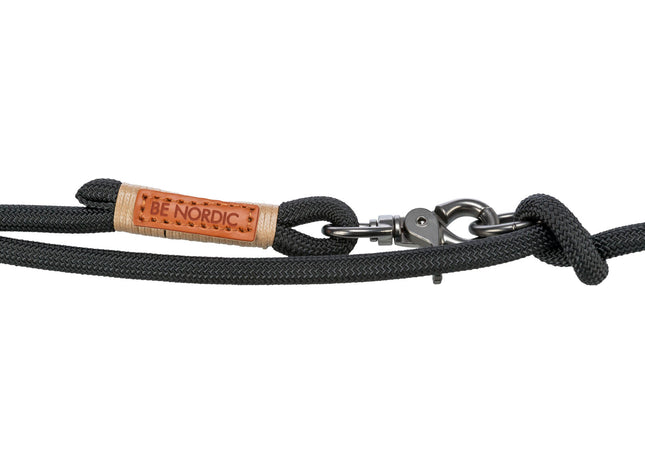 Schwarze Trixie Nordic V-Leine für stilvolle Spaziergänge