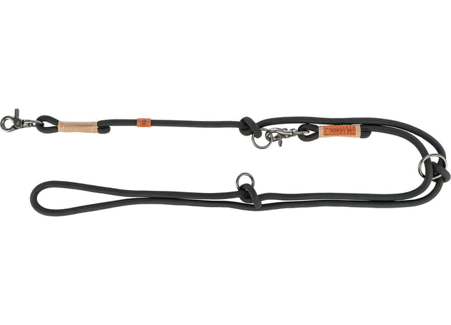 Schwarze Trixie Nordic V-Leine für stilvolle Spaziergänge