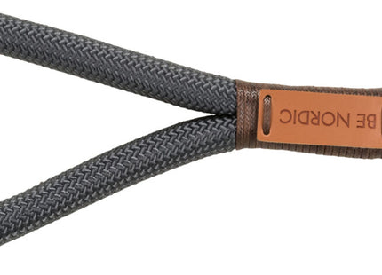 Stylische Nordic Retrieverleine in Dunkelgrau-Braun