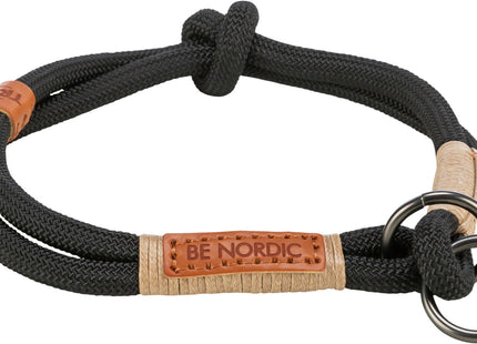 Trixie - Be Nordic Zugstopp-Halsband, schwarz/sand