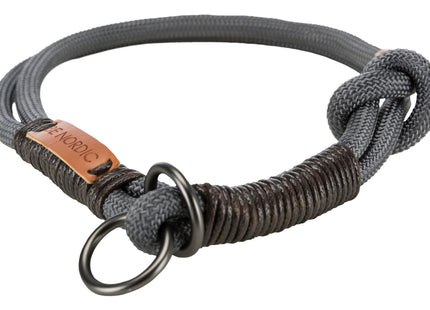 Stilvolles Zug-Stopp-Halsband in Dunkelgrau-Braun von Trixie Be Nordic