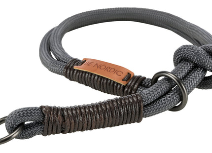 Stilvolles Zug-Stopp-Halsband in Dunkelgrau-Braun von Trixie Be Nordic
