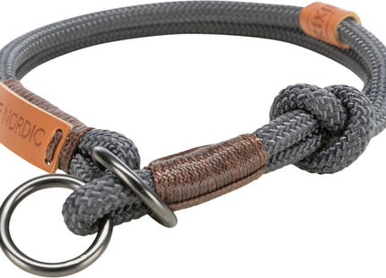 Stilvolles Zug-Stopp-Halsband in Dunkelgrau-Braun von Trixie Be Nordic