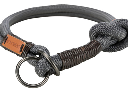 Stilvolles Zug-Stopp-Halsband in Dunkelgrau-Braun von Trixie Be Nordic