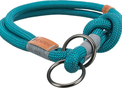 Stilvolles Zug-Stopp-Halsband in Petrol-Hellgrau für Hunde von Trixie