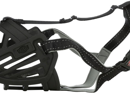 Flexibler Maulkorb aus schwarzem Silikon für Hunde von Trixie