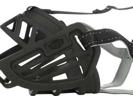 Flexibler Maulkorb aus schwarzem Silikon für Hunde von Trixie