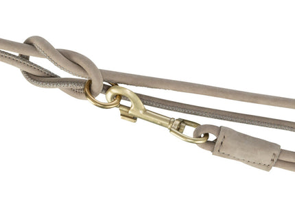 Trixie Pure V-Leine – Leder, hellgrau, 2m