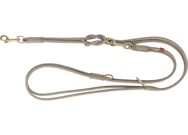 Trixie Pure V-Leine – Leder, hellgrau, 2m