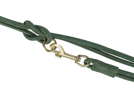 Trixie Pure V-Leine - Leder, salbei, 2m lang