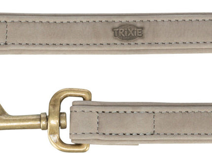 Trixie Pure V-Leine – Leder, hellgrau, 2m S-M