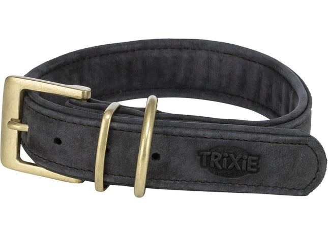 Trixie Pure Halsband - Leder, schwarz, XS