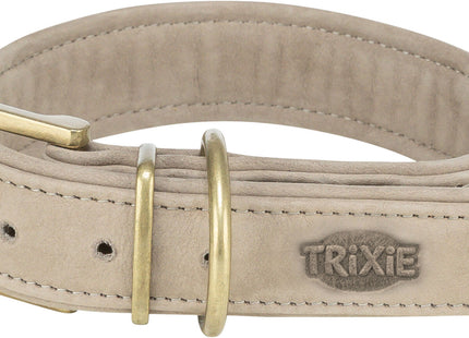 Trixie Pure Halsband - Leder, hellgrau, XS