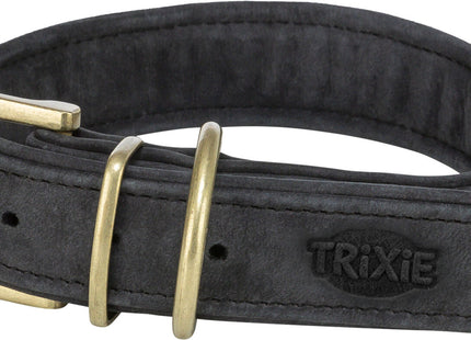 Trixie Pure Halsband - Leder, schwarz, XS