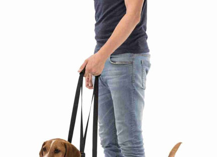 Schwarze Gehhilfe von Trixie für Hunde, stabil und sicher