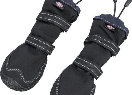 Schwarze Pfotenschutz-Ärmel für aktive Hunde, 2 Stück