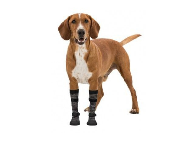 Schwarze Pfotenschutz-Socken für Hunde, 2er Pack
