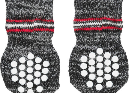 Anti-Rutsch Hundesocken in Grau, 2 Stück, von Trixie