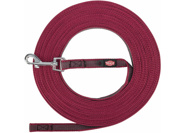 Trixie Schleppleine – gummiert, 5m, sangria