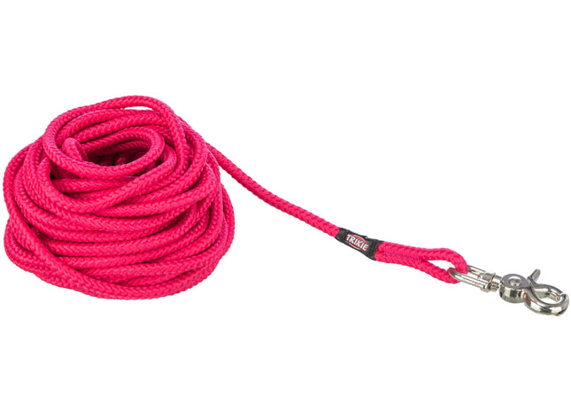 Leuchtend fuchsia Schleppleine mit Trigger-Snap-Haken von Trixie