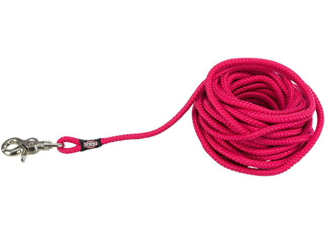 Leuchtend fuchsia Schleppleine mit Trigger-Snap-Haken von Trixie
