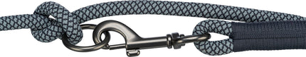 Trixie Soft Rope V-Leine - doppelte Hundeleine schwarz/grau
