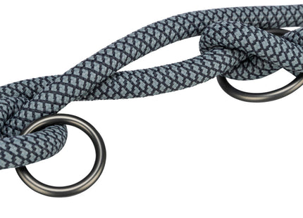 Trixie Soft Rope V-Leine - doppelte Hundeleine schwarz/grau