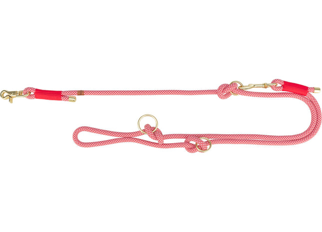 Trixie Soft Rope V-Leine - rot/creme, doppelte Leine