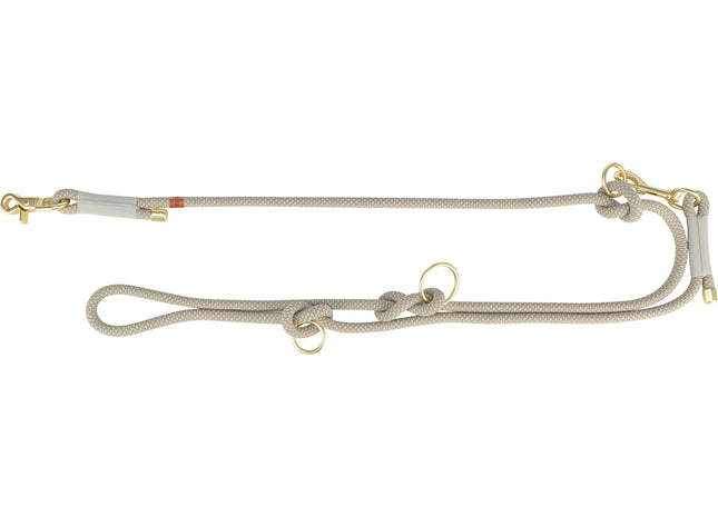 Trixie Soft Rope V-Leine - Doppel-Leine grau hellgrau