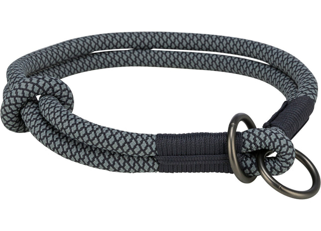 Trixie Soft Rope Zug-Stopp-Halsband - schwarz/grau S