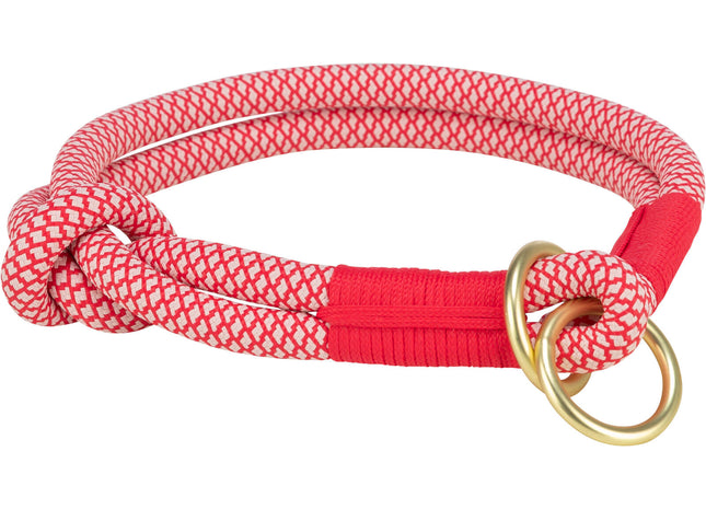 Trixie Soft Rope Halsband – rot/creme, 35cm
