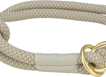 Trixie Soft Rope Zug-Stopp-Halsband - Hundehalsband grau hellgrau