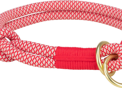 Trixie Soft Rope Halsband – rot/creme, 35cm