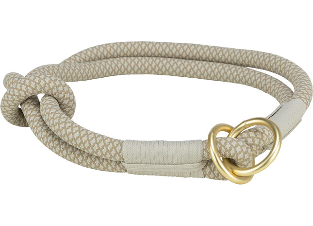 Trixie Soft Rope Zug-Stopp-Halsband - Hundehalsband grau hellgrau