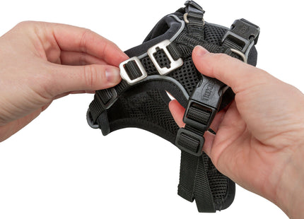 Trixie Premium FlexMesh Geschirr – schwarz, XS-S