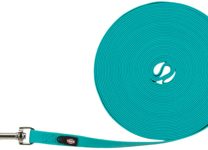 Leichte Trixie Schleppleine in Ozeanblau für entspannte Spaziergänge am Strand