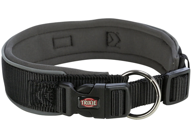 Trixie Premium Halsband – extra breit schwarz/grafit